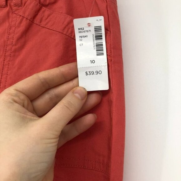 NWT Reitmans coral Capri pants pockets size 10 - Picture 5 of 13